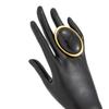 Simple Oval Resin Finger Ring Elegant Style Light Luxury Retro Earrings  Daily Wear