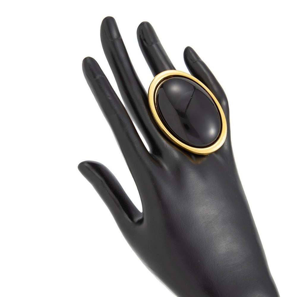 Simple Oval Resin Finger Ring Elegant Style Light Luxury Retro Earrings Daily Wear