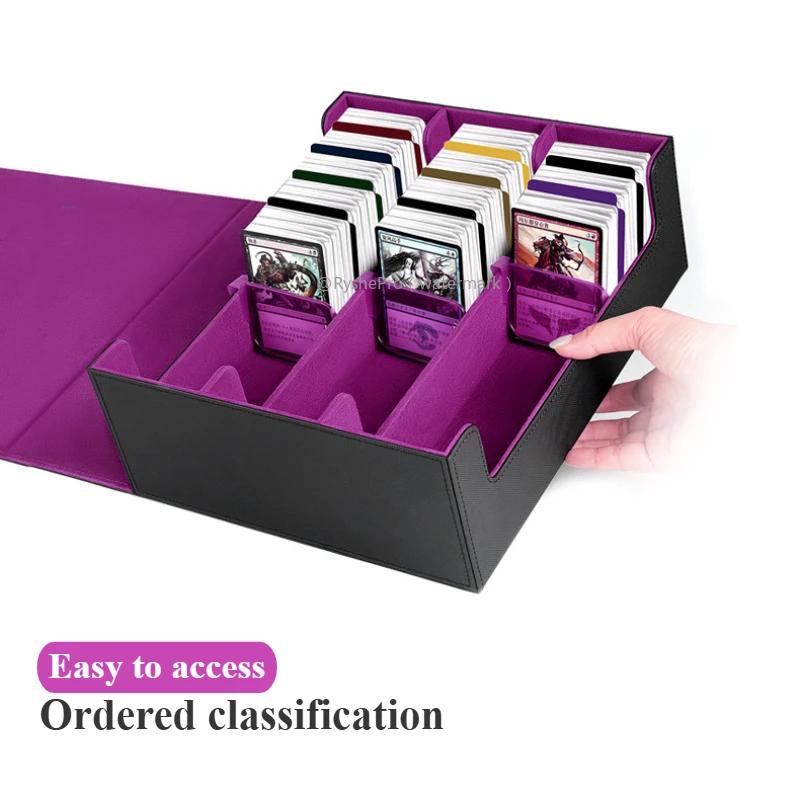 Кейс для колоды карт для коллекционных карт 1800+ Кожаный магнитный бокс для хранения Commander Защитник карт Magic для YuGiOh MTG Спортивные карты