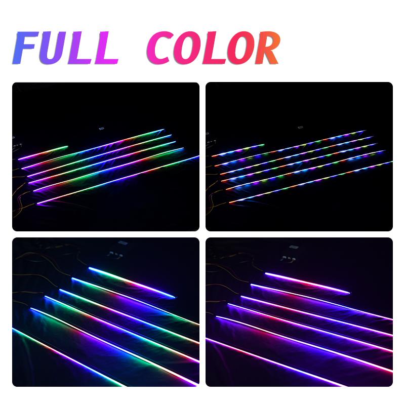 RGB Symphony Car Ambient Mood Light Внутренняя акриловая направляющая светодиодная лента для украшения интерьера Атмосферная лампа Управление через приложение