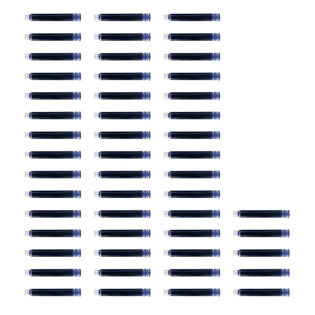 50 Pieces Fountain Pen Ink Cartridges Red Color Ink Refill Cartridge with 3.4 Mm Bore Diameter for Office School