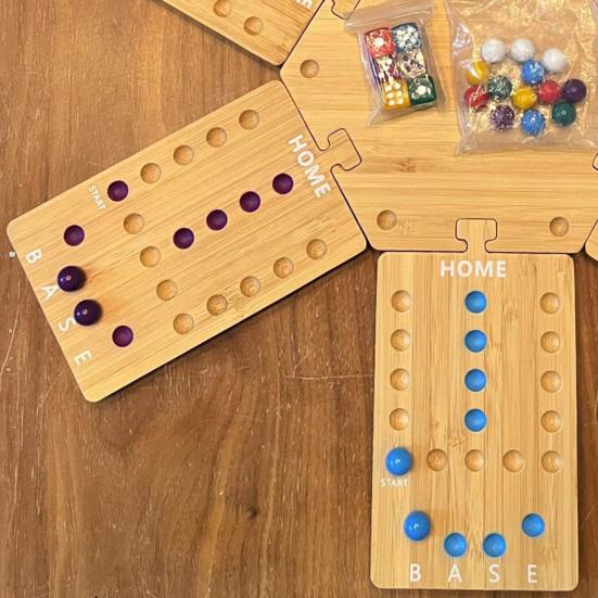 Игровой набор Marble Board Game Экологичный Компактный Портативный Простой в использовании Классический Стратегический Деревянный настольный инструмент для развлечений