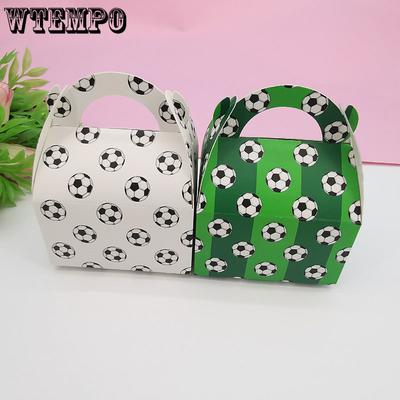 WTEMPO Складные подарочные коробки с футбольным принтом, креативный декор для вечеринок своими руками, коробки для угощений, универсальные упаковочные коробки для хранения подарков и деликатных предметов