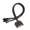 SATA 15Pin на 2-сторонний адаптер-удлинитель Питание вентилятора компьютера 3-контактный 4-контактный кабель
