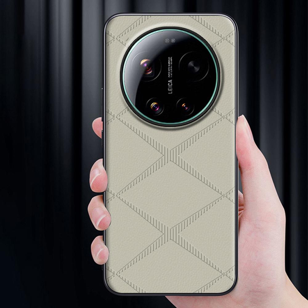Чехол для Xiaomi 17 Ultra 5G, ТПУ с X-образным узором, PU-кожа, ПК, Противоударный чехол для телефона