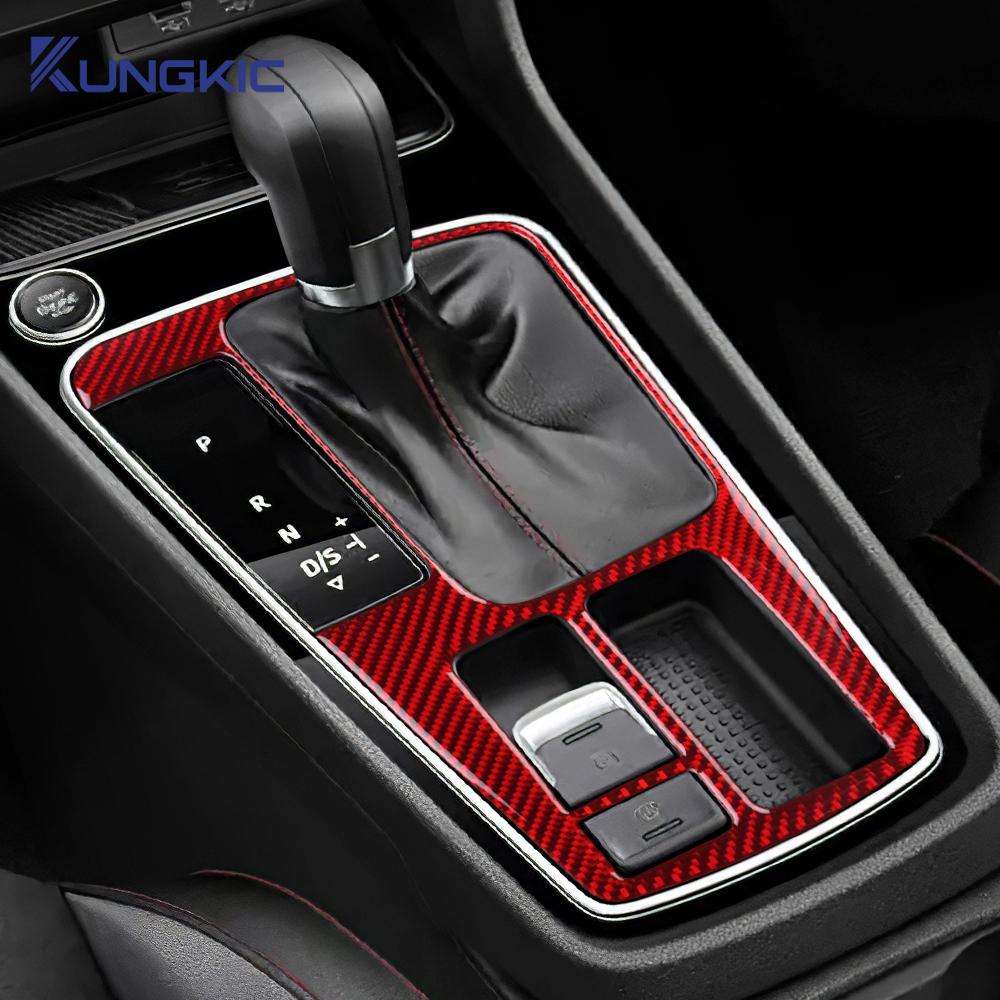 Для Seat Leon 2017 2018 2019 Наклейка из настоящего мягкого углеволокна LHD RHD Отделка панели внутренней рамки переключения передач автомобиля Аксессуары для интерьера