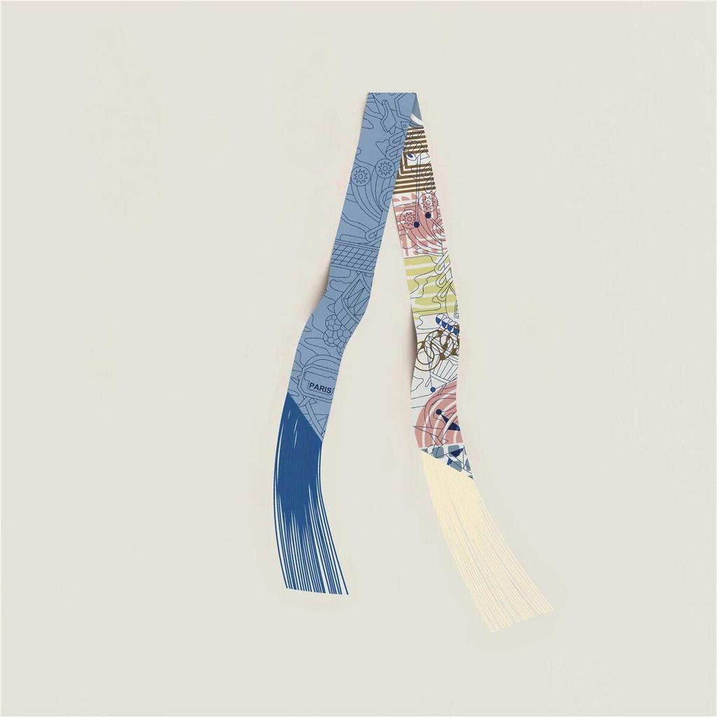 Женский твиловый шелковый галстук-лента в корейском стиле: Универсальный аксессуар-шарф и сумка