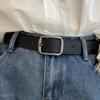 Ремень из искусственной кожи для женщин, черный, коричневый, ремень для джинсов, повседневные модные ремни, винтажный ремень, женский пояс AB005