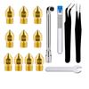 19PCS 0.4mm 3D Printer Extruder Nozzle Cleaning Needles Tool Kit For CR-10 Ender