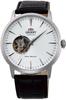 Orient Men's Analog Automatic Wristwatch FAG02005W0 Silver Leather Strap