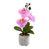 3 Heads Artificial Orchid Flower Advanced Fake Phalaenopsis Bonsai  Party Decor