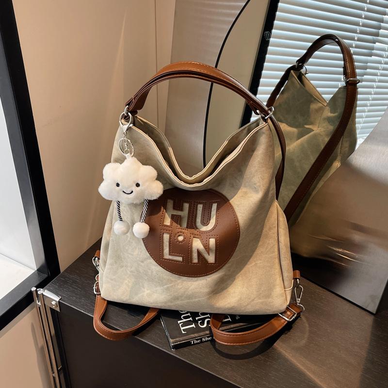 Crossbody bag women's 2025 autumn and winter new fashionable large-capacity backpack student commuting shoulder tote bag