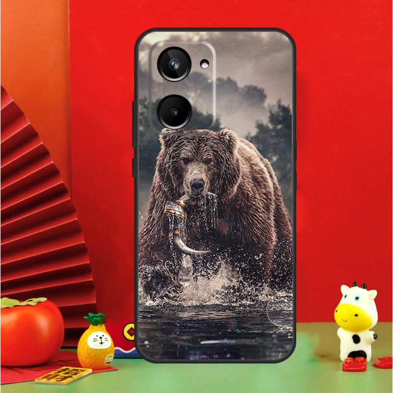 Grizzly Bear For Realme GT6 GT7 15 Pro 10 11 12 13 14 Pro Plus C65 C67 C63 C61 C55 C51 C53 C35 C75 Case