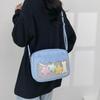 Large Capacity JK Uniform Shoulder Bag PU PVC Crossbody Bag Wash Bag Transparent Ita Bag  Shower