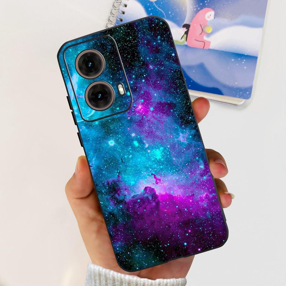 Чехол для Motorola Moto G85 MotoG85 5G 2024 Модный Цветочный Мягкий Силиконовый Чехол для Телефона Для Motorola G85 MOTO G 85 Защитный Fundas