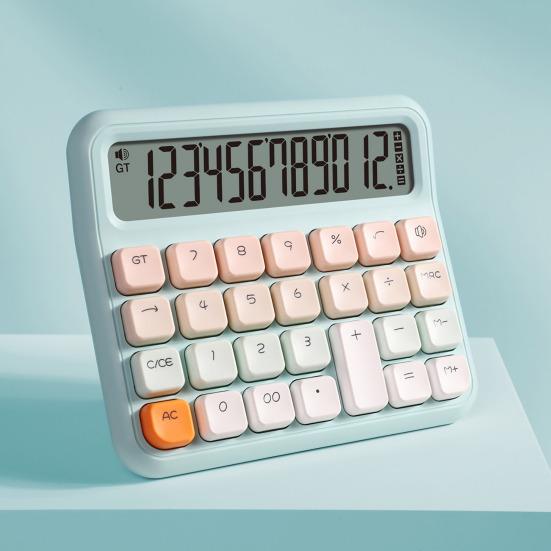 Базовый калькулятор с очень большим ЖК-дисплеем. Легко читаемый портативный офисный настольный калькулятор с питанием от батареи.