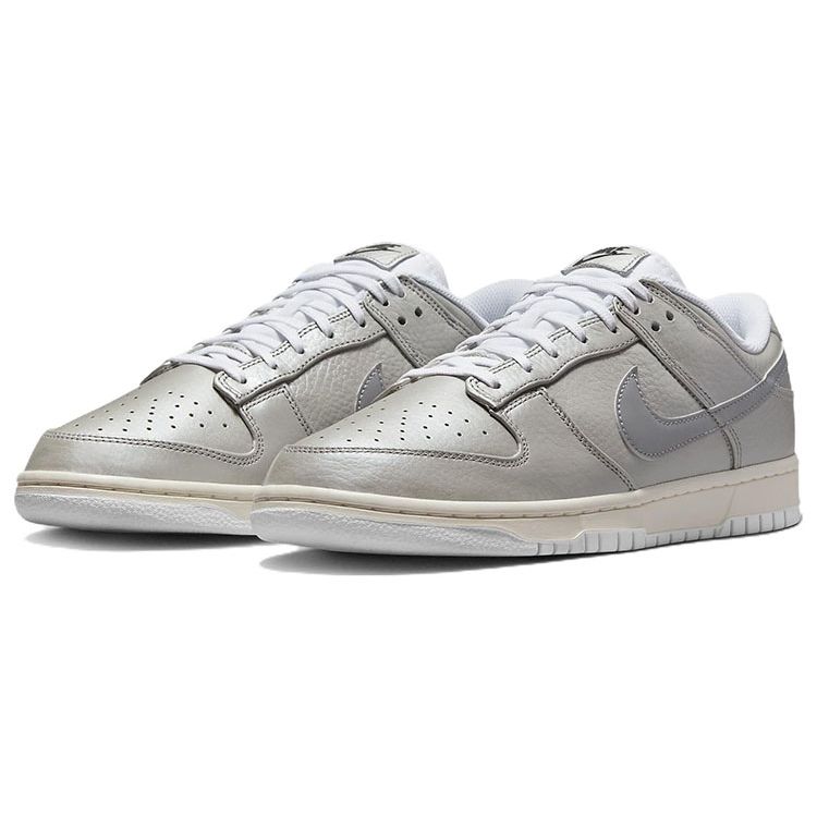 Nike Dunk Low SE Металлик Серебристые Мужские Кроссовки Парус Белый DX3197-095