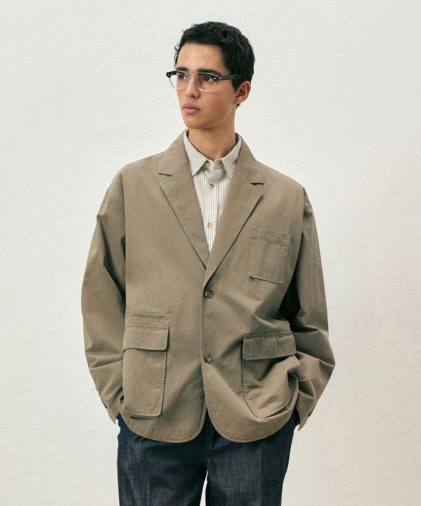 Костюм O’Clock Хлопок Свободный крой Стиранный Блейзер Бежевый Coosjk039Beige