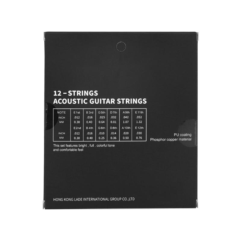 12 шт. Акустические гитарные струны для 12-струнной классической гитары, аксессуары