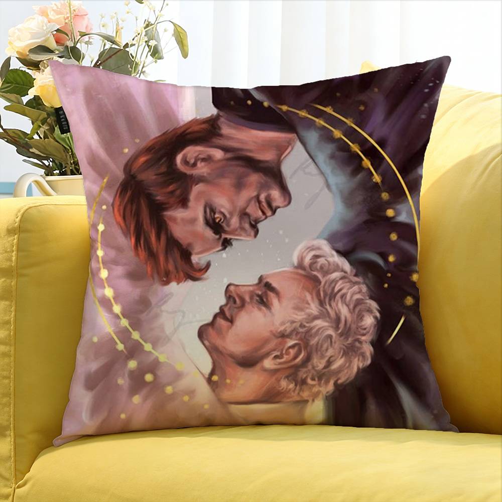 Good O-Omens New Group Various Sizes Square Pillow Case For Car Home Bedchamber Decor