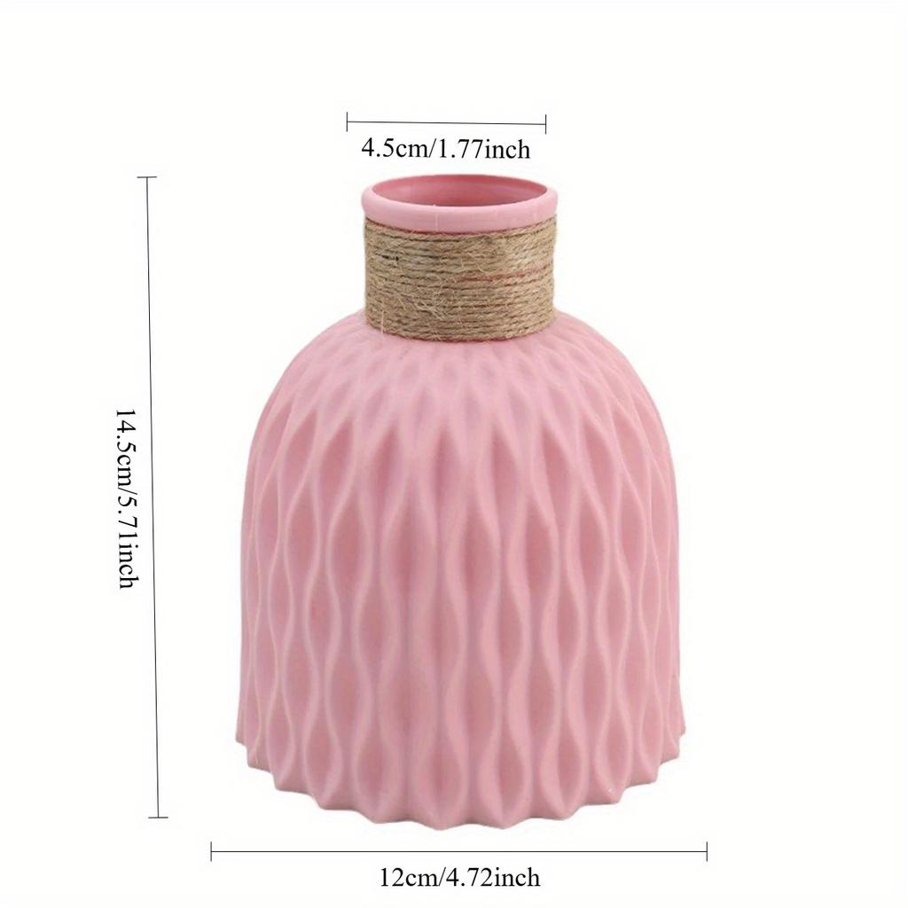 1Pc Multicolor Water Ripple Plastic Vase Ornaments, Modern Nordic Style Home Living Room Desktop Decorative Ornaments