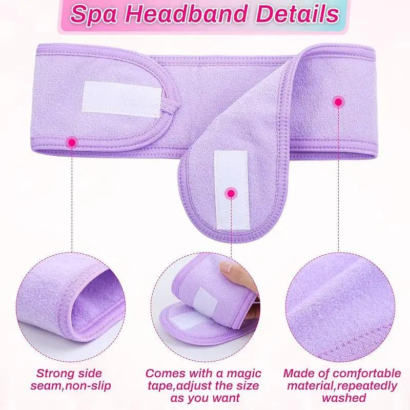 Adjustable Wide Hairband Non Slip Yoga Spa Bath Shower Makeup Wash Face Headband Women Make Up Accessories Postpartum Headband