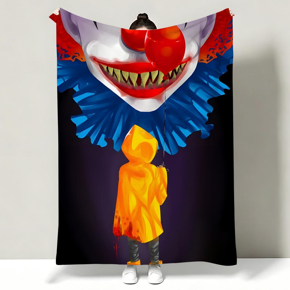 Movie I-It Chapter One Throw Soft Warm Flannel Throw Blanket, Multi-use for Sofa Bed Office Nap