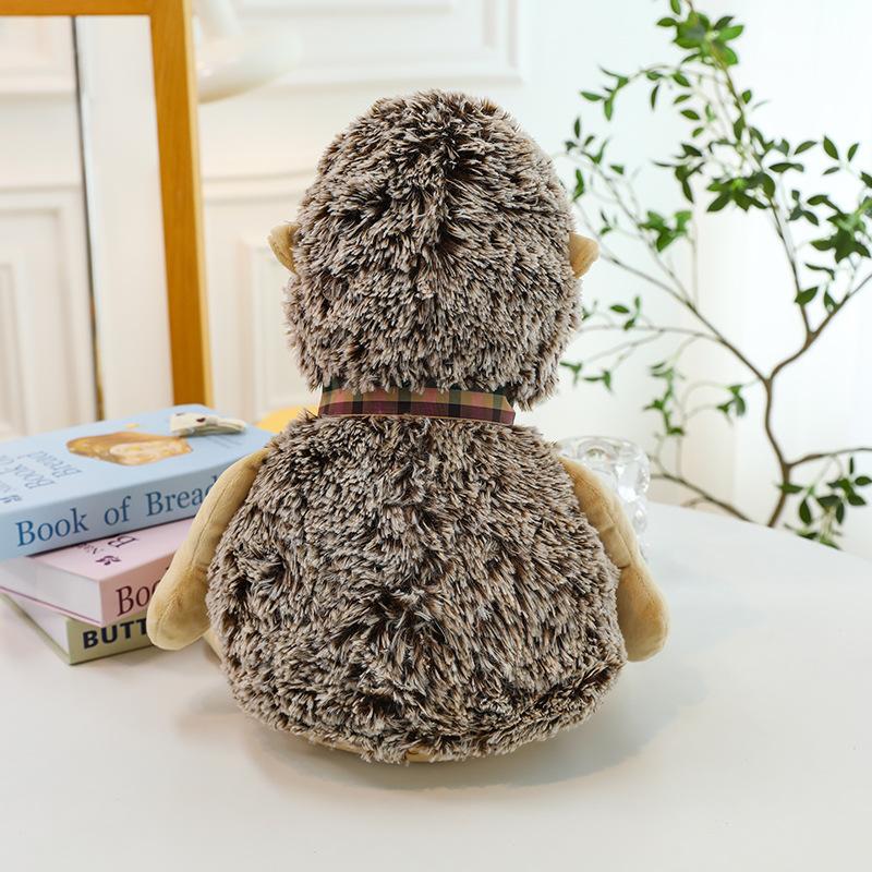 Ugly cute ribbon hedgehog plush toy ground marketing ring gift children sleeping rag doll office decoration