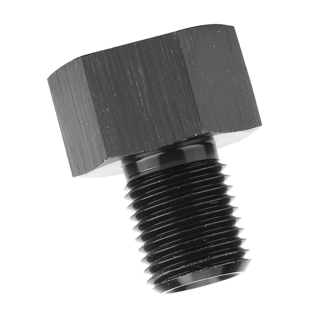 1 8in NPT Female To M10x1.0 Male Reducer Oil Pressure Gauge Adapter Replacement Black