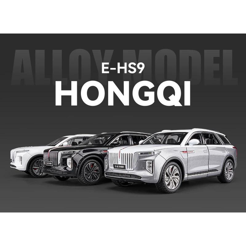 1/24 Hong Qi E-HS9 Полностью Электрический Большой Внедорожник Классическая Модель Автомобиля из Сплава Литье под Давлением Игрушка со Звуком и Светом Украшение для Транспортных Средств Игрушка для Мальчика