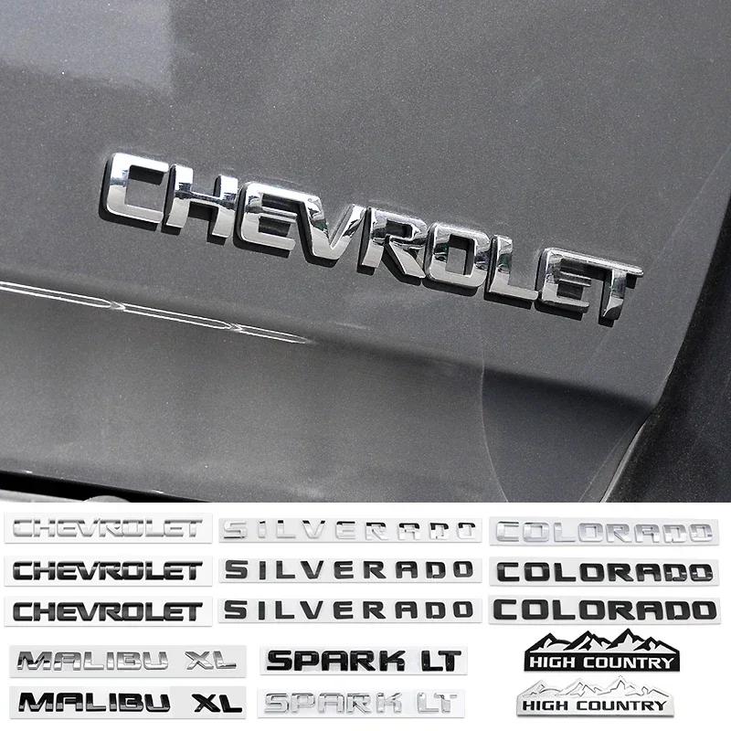 3D ABS Эмблема Наклейка на кузов автомобиля Задний багажник Значок Для chevrolet Colorado HIGH COUNTRY malibu XL silverado spark LT Аксессуары
