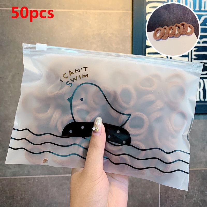 50/100 шт./компл. держатель для хвоста для девочек эластичные резинки для волос детские модные красочные аксессуары для волос