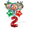 Cocomelons Baby Boys Girls Party Decoration Number Balloons Set 0-9 Cartoon Baby Showers Ornament Birthday Balloon Photo Props