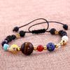 18,5 см Солнечная система Восемь планет Натуральный камень Браслет из бисера Ювелирные изделия