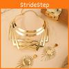 Stylish Jewelry Summer Set With Gold Finish Pendant Earrings Bracelets And Necklaces For All
