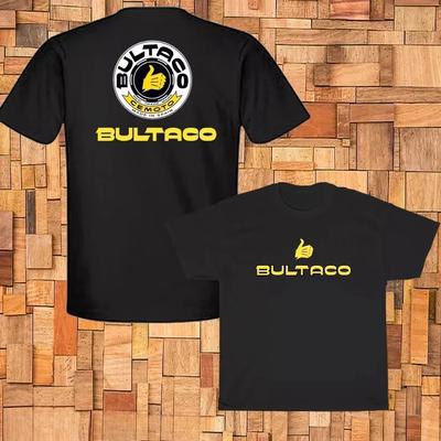 2025 Уличная Классика Мужская Женская Летняя Футболка Высокого Качества Bultaco Cemoto Мотоциклетный Принт Футболка Унисекс Модная Футболка с Круглым Вырезом