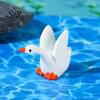 Multi-pose Goose Statue 6 Pcs Mini Figurine Tiny Resin Small Cute Animal Miniature Waterfowl Decor Figures for DIY Crafts Cake Topper Micro Landscape