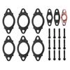 Exhaust Manifold Gasket with Bolts Metal Alloy 3937479 for Cummins ISL QSL ISC QSC 8.3L 8.9L