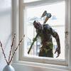 Halloween Simulation Zombie Axe Glass Doors and Windows Decorative Window Stickers Electrostatic Uv