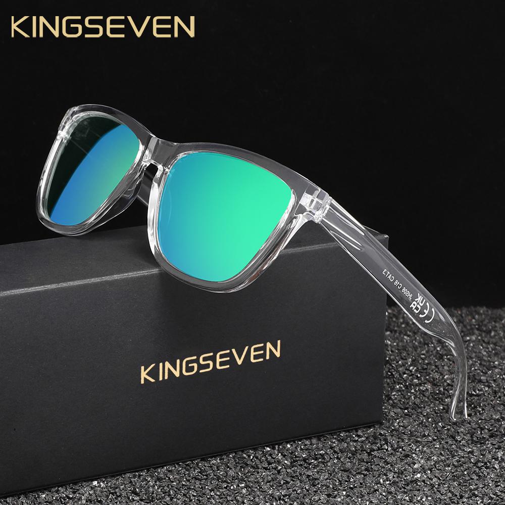 Kingseven Новые модные солнцезащитные очки для мужчин/женщин UV400 поляризованные линзы очки высокого качества классические матовые большие оправы водительские очки