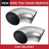 Универсальный ОД 3 дюйма 90 градусов Автомобильный mandrel-отвод локтевой SS304 Изогнутая трубка Упаковка 2 шт.
