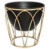 Lot de 2 pots métal imitation bambou "Asco" noir Atmosphera