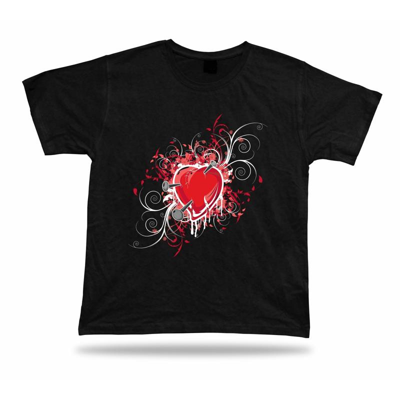 Унисекс стильная футболка с принтом Destroy Heart RoUnisexce Love дизайн подарочная одежда