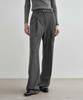 MONGDOL [Belt Set] Striped One-Pleat Wide Slacks Gray Mdpt025Stgray