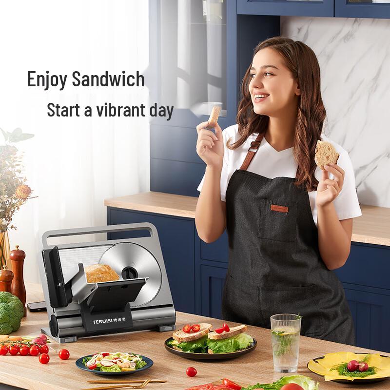 Электрическая слайсерная машина для мяса TERUISI GJ802 из нержавеющей стали