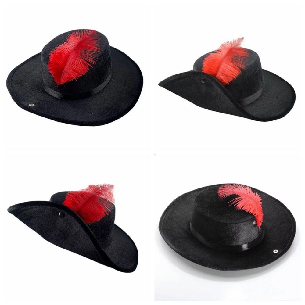 Feather Decor Gentleman Fedoras Hats Wide Brim 1920s Jazz Hat Cosplay Costumes