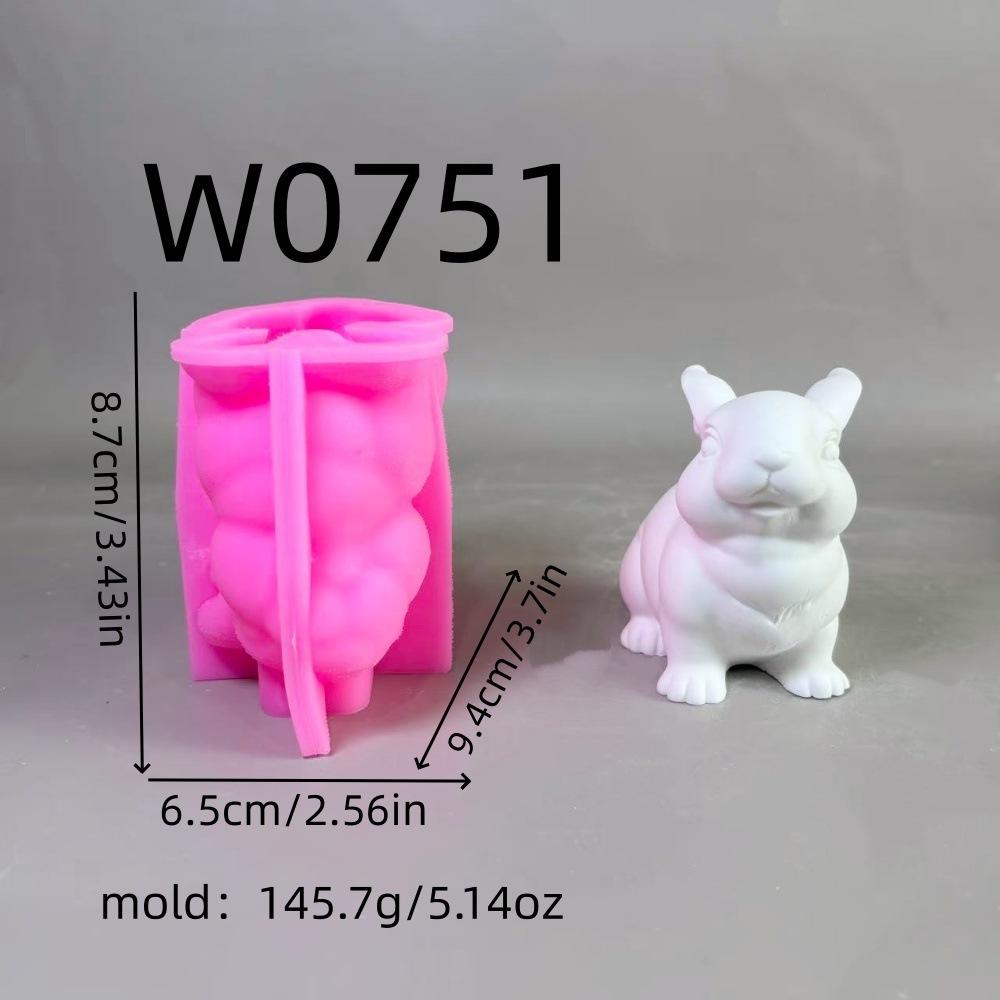 Милая свеча в виде кролика, силиконовая форма, пасхальный кролик, форма для ароматерапии из смолы, сделай сам, ручная работа, изготовление свечей и мыла, домашний крафт, украшение, подарки