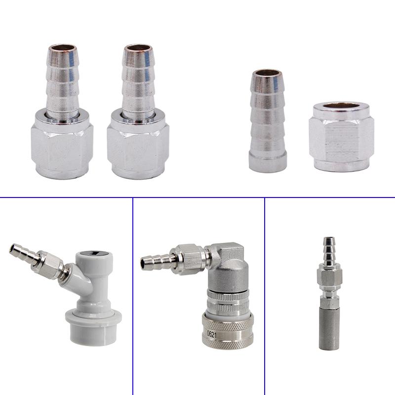 Штыковой поворотный гайка 1/4" и 5/16" для домашнего пивоварения, фитинг с бортиком, шариковый фиксатор 1/4" Flare, пин-лок коннекторы