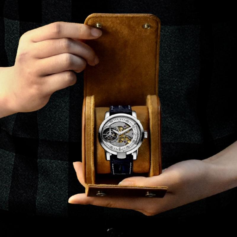 Travel Single Watch for Case ,Watch Roll for Case Storage and Organizer for Case Jewelry Gift Box with Anti-move Watch P