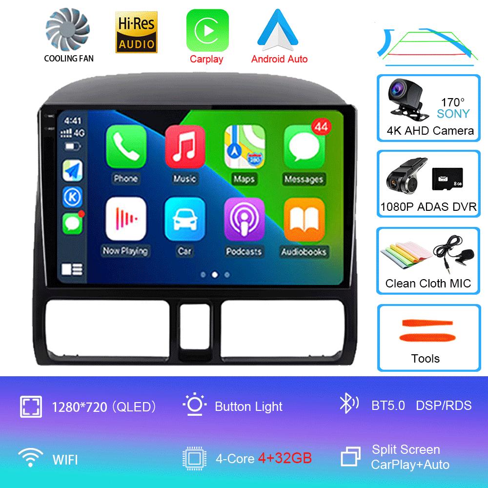 For Honda CR-V CRV 2001 - 2006 Android 14 Car Radio Multimedia Player OLED Screen Navigation GPS CarPlay Stereo 2 DIN Head Unit
